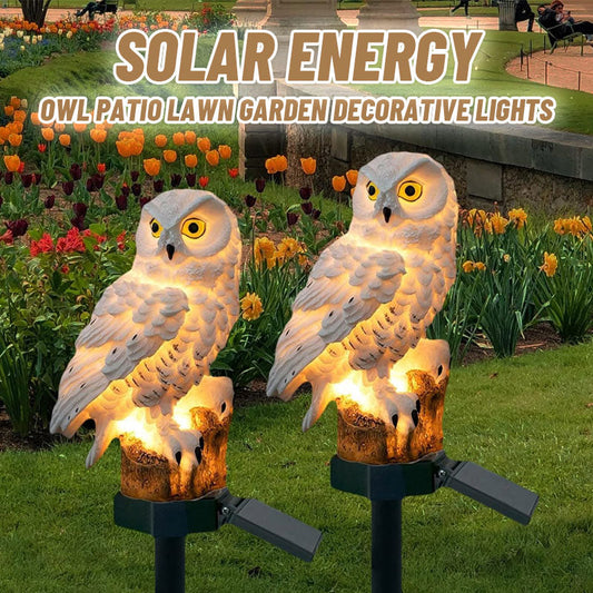 Solar Owl Courtyard Lawn Garden Decorative Light