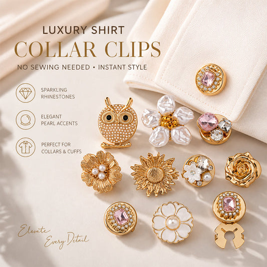 💎Buy 1 Get 1 Free🎁Rhinestone Pearl Button Clip for Suits, Shirts, Cuffs, and Collars