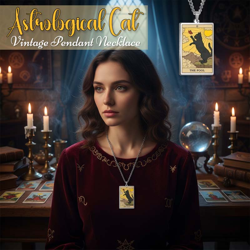 Astrologinen Kissan Vintage-riipuskaulakoru