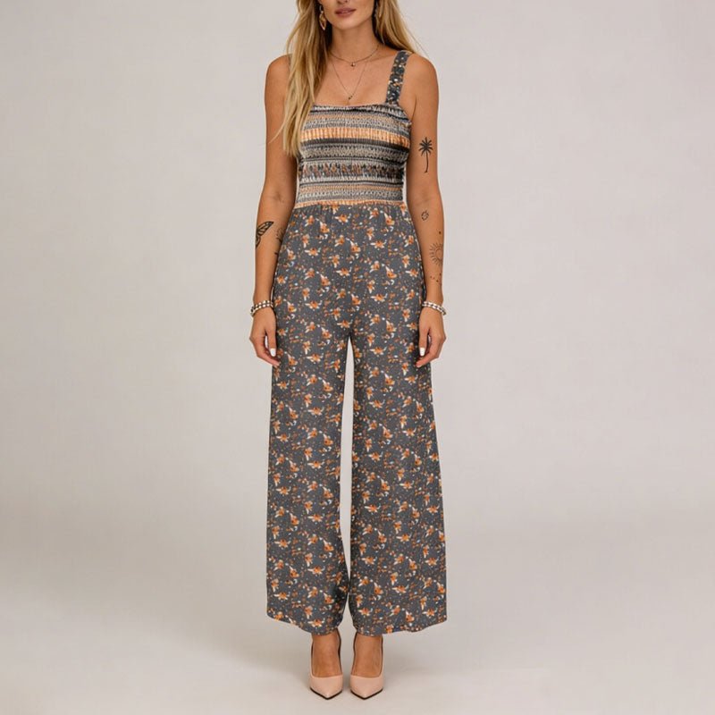 🏖️Women’s Casual Print Sleeveless Overalls Jumpsuits🌼