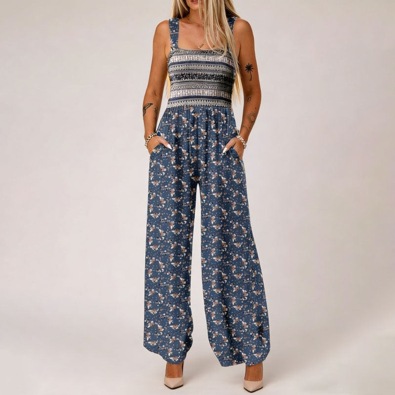 🏖️Women’s Casual Print Sleeveless Overalls Jumpsuits🌼