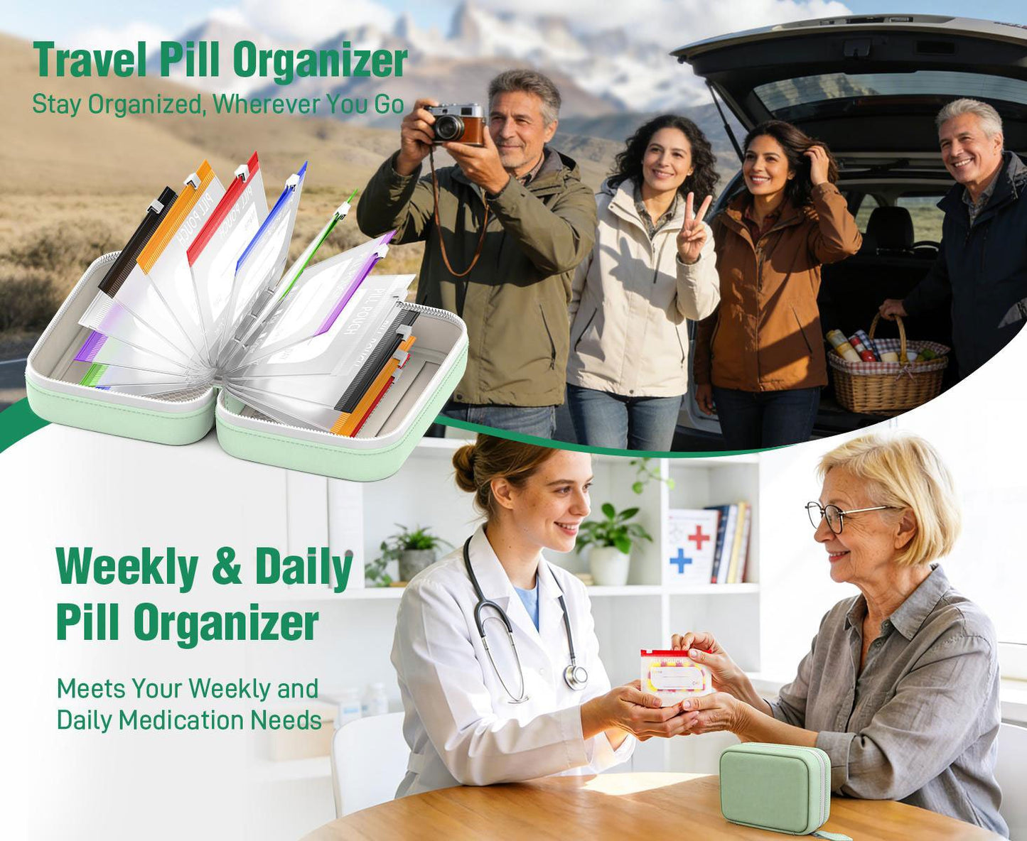 💊Waterproof Pill Organizer Set