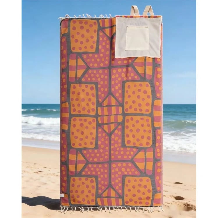 🏆Flash Sale-50% OFF 🏖️2-in-1 Convertible Towel & Backpack with Inner Zip Pocket & Sand-Repelling Fabric