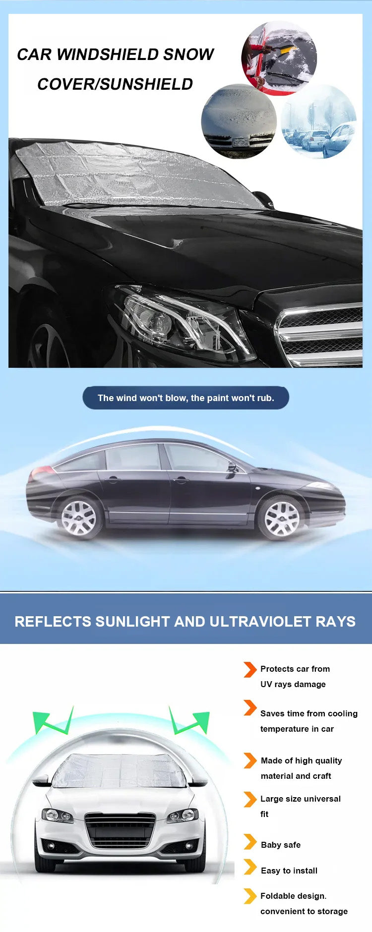 Magneettinen auton lumisuoja