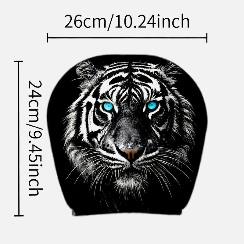 Funny Face Printed Headrest Cover – Car Interior Accessory