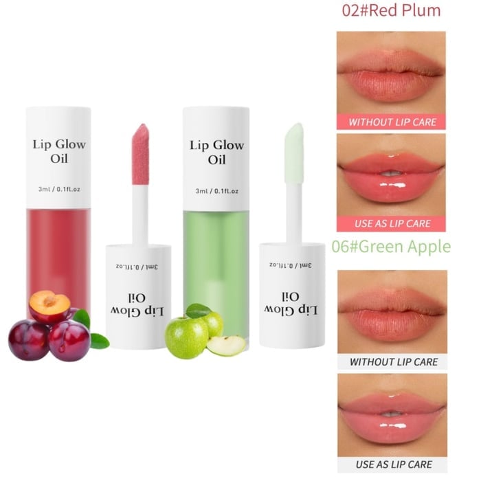 💋 Hanki täydellinen pout✨ Tinted Lip Glow Oil - Sävytetty huulten hehkuöljy - reheville, kosteutetuille huulille, joilla on luonnollinen hehku! 💖