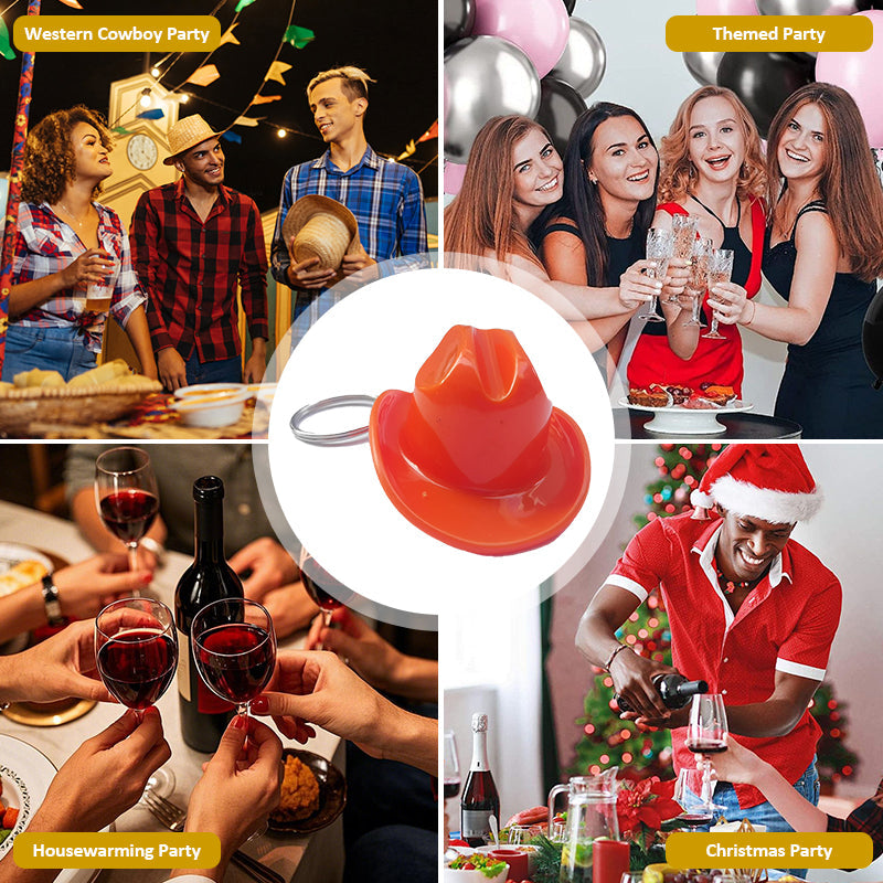 🤠Cowboy-hattu-pullonavaaja-avaimenperä – Villi länsi taskussasi!