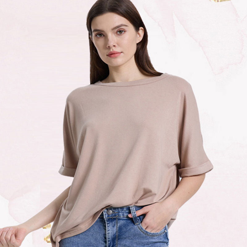 ⏳Ajankohtainen tarjous🌸Väljä pyöreäkauluksinen pitkähihainen t-paita naisille