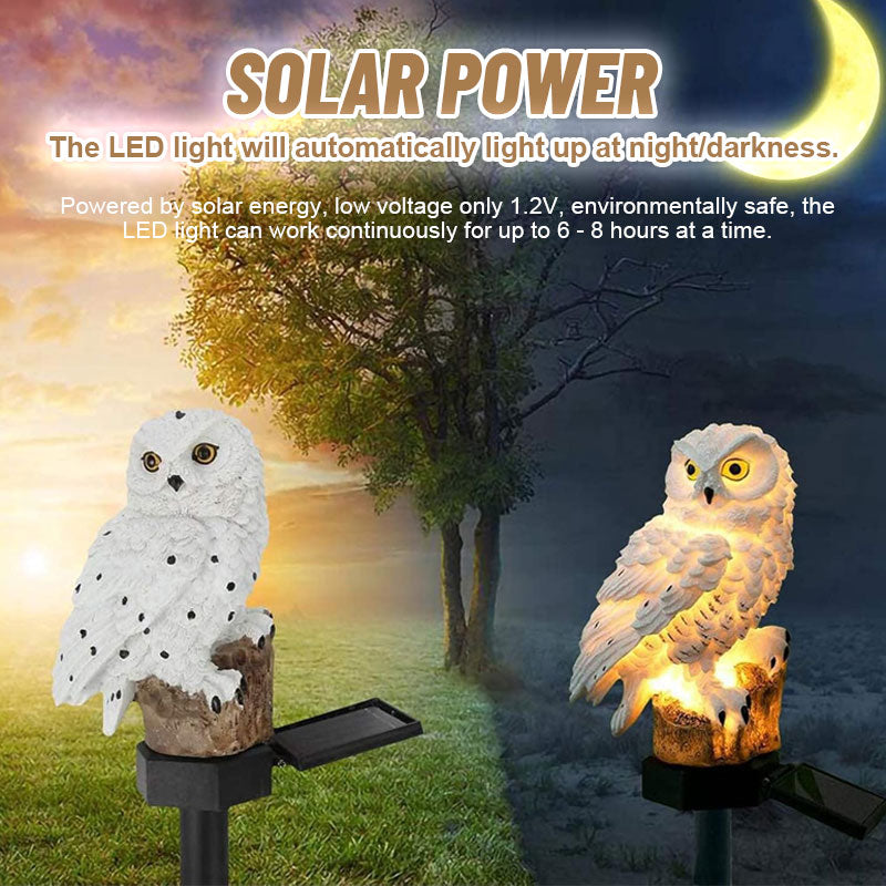 Solar Owl Courtyard Lawn Garden Decorative Light