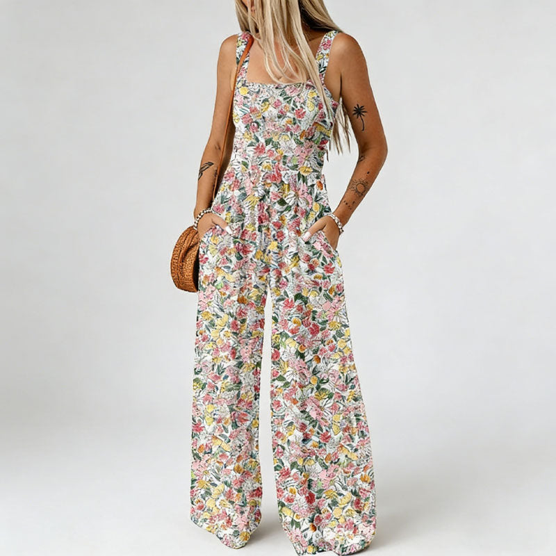🏖️Women’s Casual Print Sleeveless Overalls Jumpsuits🌼