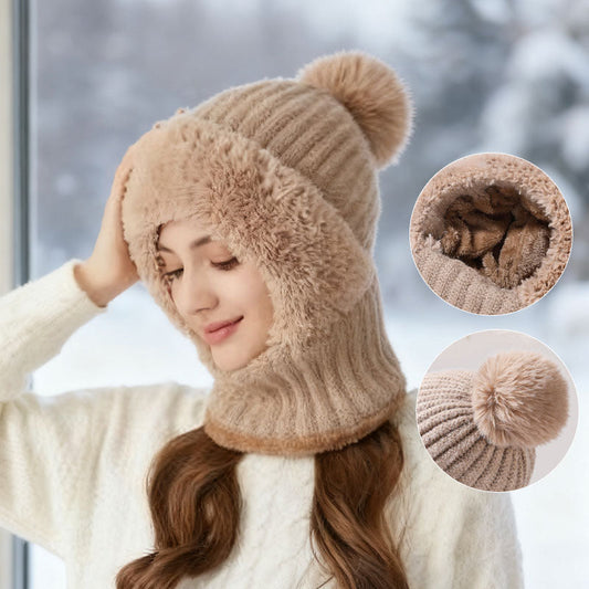 ❄️ 3-in-1 paksu pehmoinen talvipipo – lämmin, pehmeä ja ihastuttava! 🧣
