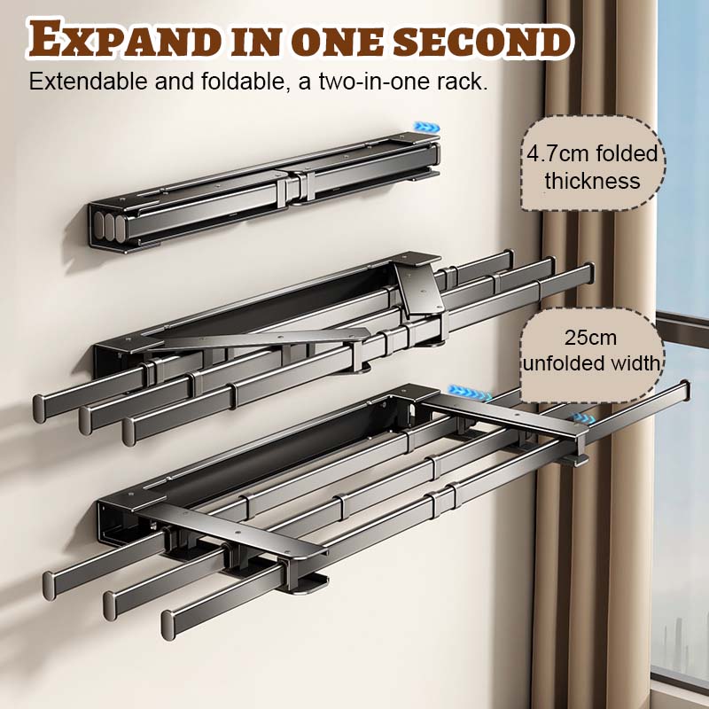 Taitettava Säädettävä Pyykinkuivausteline 🌤