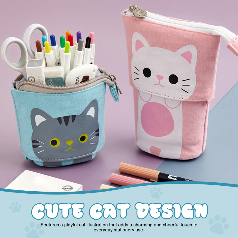 Adjustable Cat Canvas Pencil Case