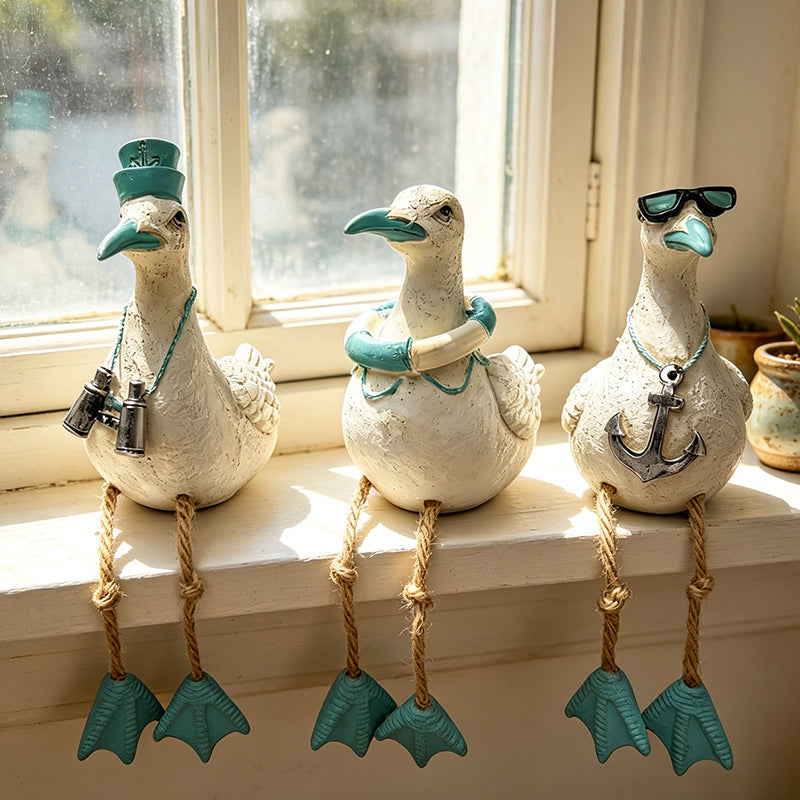 Dangling-Leg Bird Ornament – Creative Garden & Patio Seabird Decor