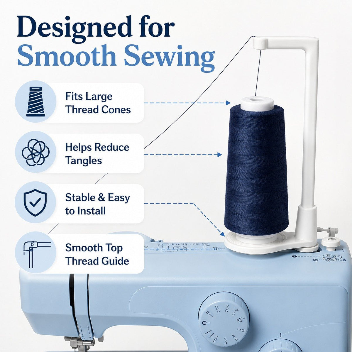 🧵Large Capacity Thread Spool Stand🪡(Compatible With Most Sewing Machines In UK Markets)