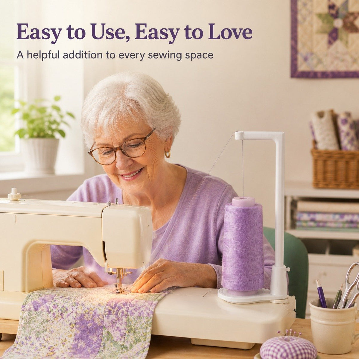 🧵Large Capacity Thread Spool Stand🪡(Compatible With Most Sewing Machines In UK Markets)