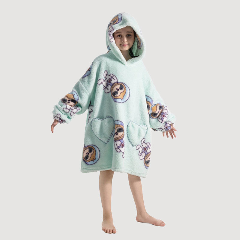 🧸 Paksu kylpytakki hupulla ja peitolla