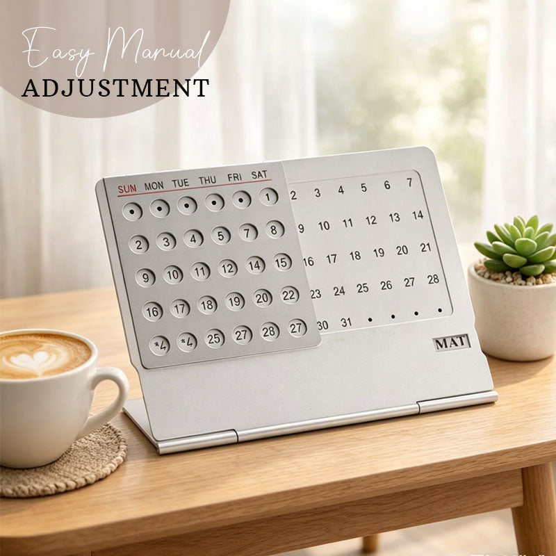 📅 Aluminium metal perpetual desk calendar