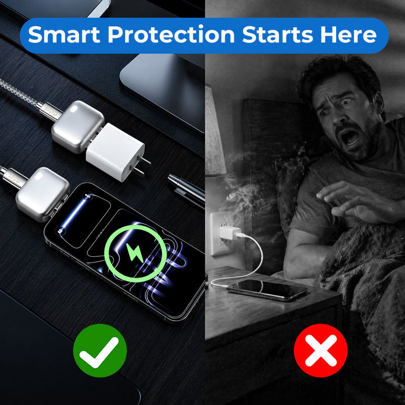 Smart Auto Stop Charging Adapter - Protect Your Battery While You Sleep
