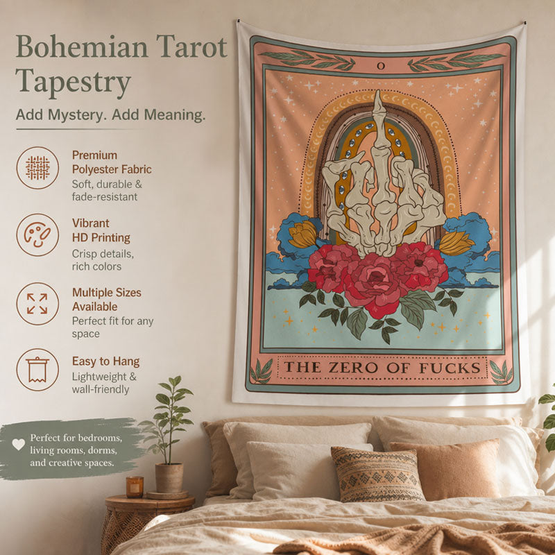 🌙 Bohemian Tarot Tapestry Wall Hanging
