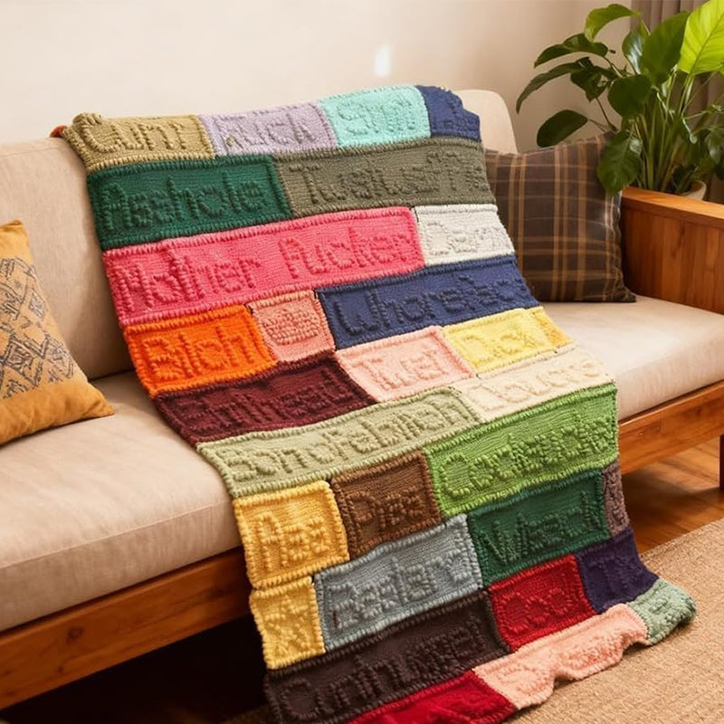 🔥Last Day 49% OFF - Handcrafted Funny Cussword blanket