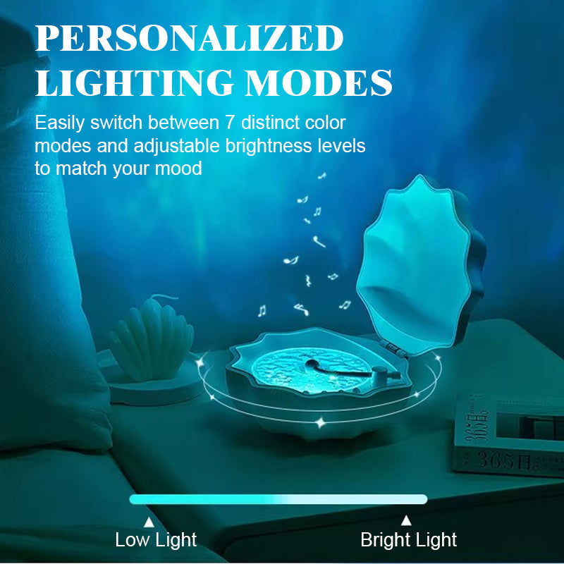 Enchanted Shell 3-in-1 Aurora Projector & Bluetooth Speaker
