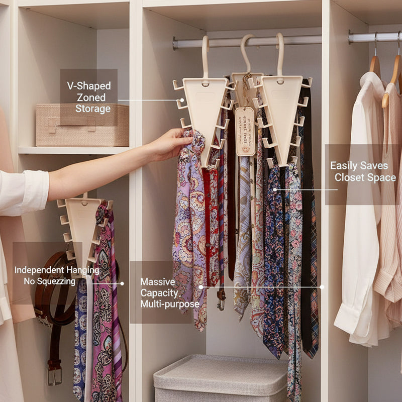 V-Shaped Double-Sided Closet Organizer Hanger