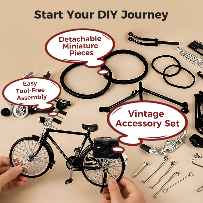 🚲 LIMITED-TIME 50% OFF! ✨ DIY Retro Bicycle Model 1:10 Scale – Metal Alloy, Realistic Detailing, Desk Decor & Gift 🎁