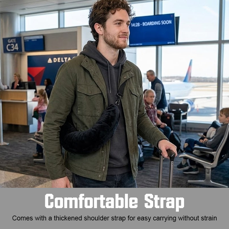 Convertible U-Shaped Travel Pillow & Storage Bag - Comfortable Neck Rest for Long Flights