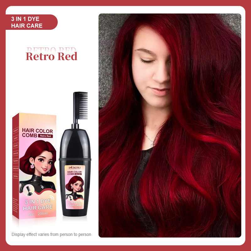 🧴3-in-1 hair dye comb | Easy hair dyeing at home with a built-in brus
