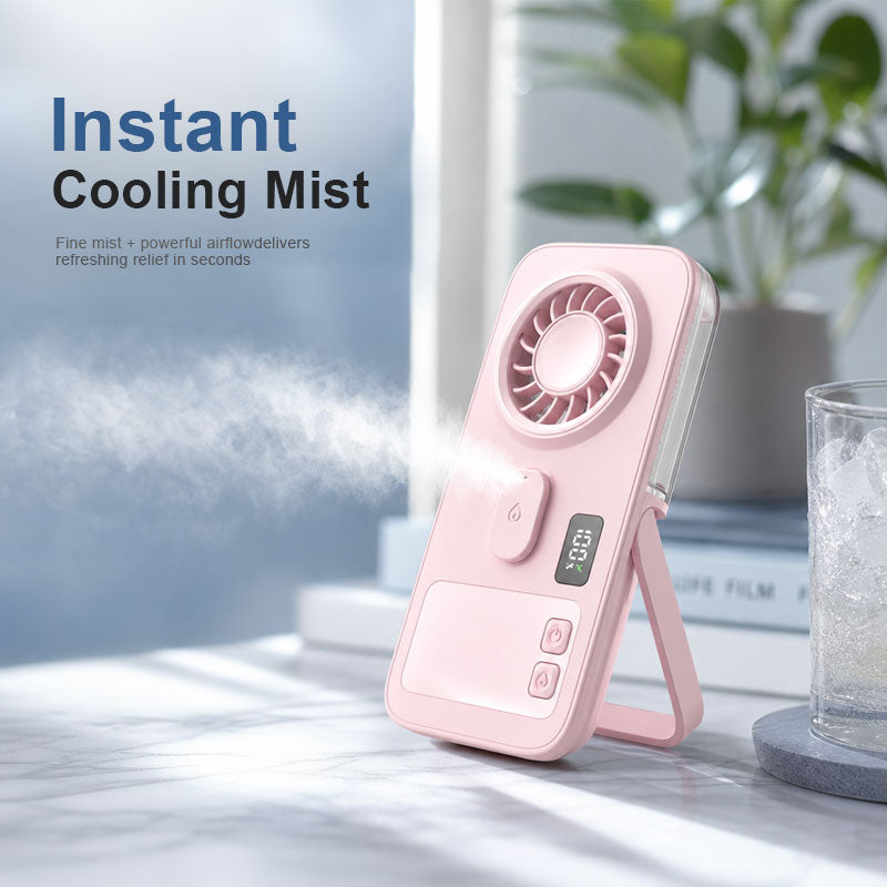 Portable handheld mist fan - for outdoor humidification and water replenishment