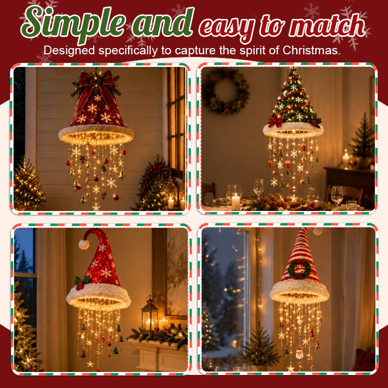 ✨ Santa Hat-Shaped Lights — ⭐ Specially designed to capture the essence of Christmas, creating a charming festive display.
