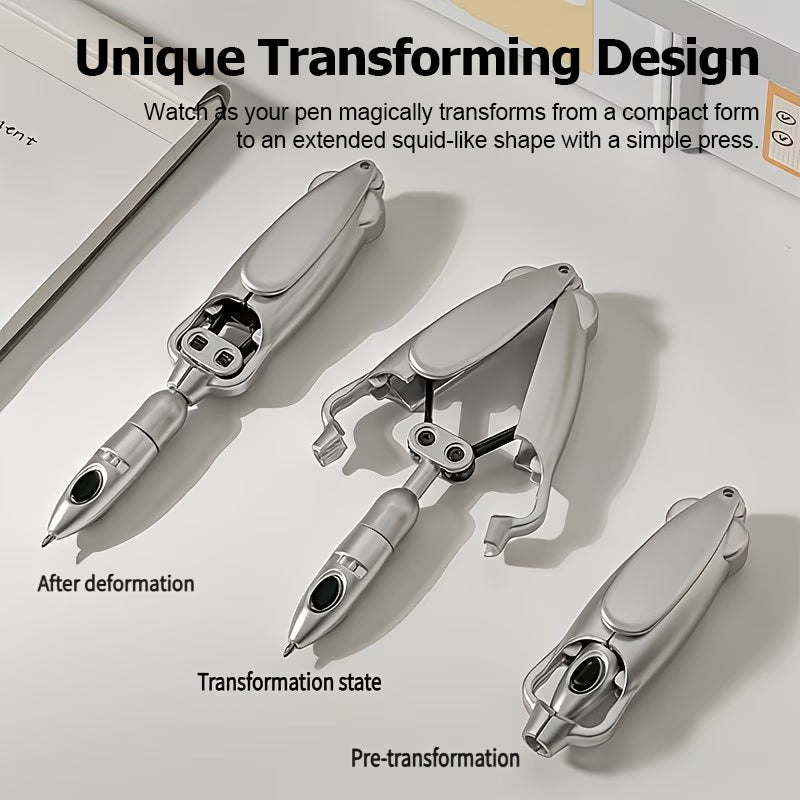 Sci-Fi Squid Transforming Decompression Pen - Fun Press-Type Ballpoint Pen