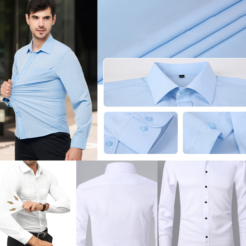 Silitystä vaativa venyvä pitkähihainen paita miehille