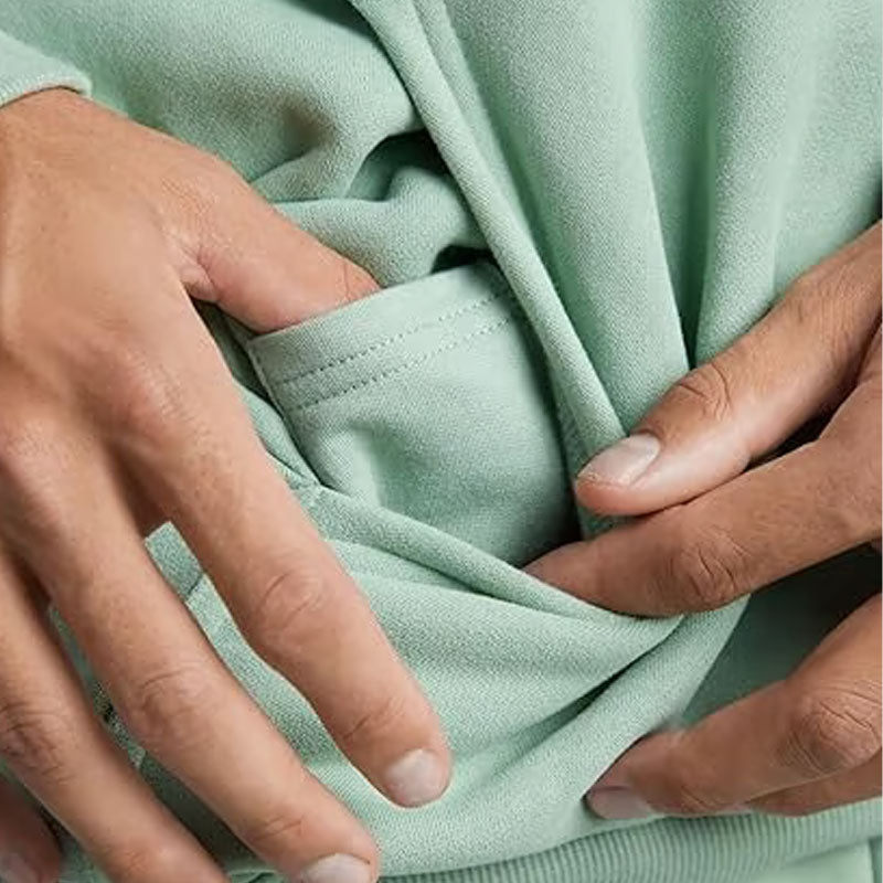 🔥VIIMEISEN PÄIVÄN ALENNUSMYYNTI - 50% POIS🎁Syksy/talvi Uusi yksivärinen pulloveri huppari - sisäänrakennettu silmänaamari