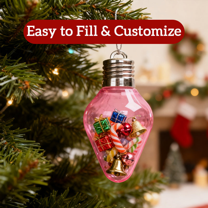 ✨Tee-se-itse-muovinen lamppukoristeinen lahjapurkki – Levitä joulumieltä tyylillä!