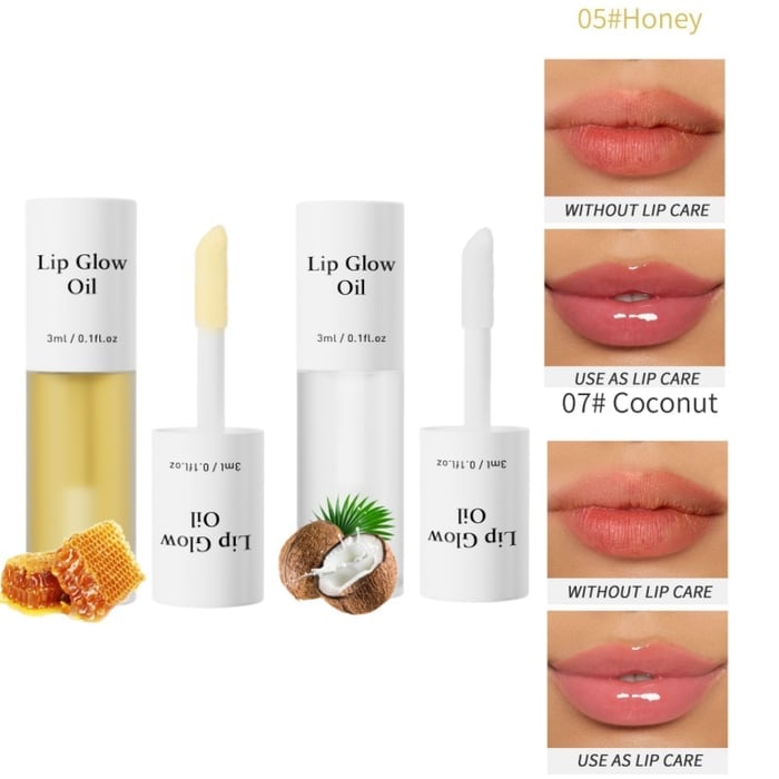 💋 Hanki täydellinen pout✨ Tinted Lip Glow Oil - Sävytetty huulten hehkuöljy - reheville, kosteutetuille huulille, joilla on luonnollinen hehku! 💖