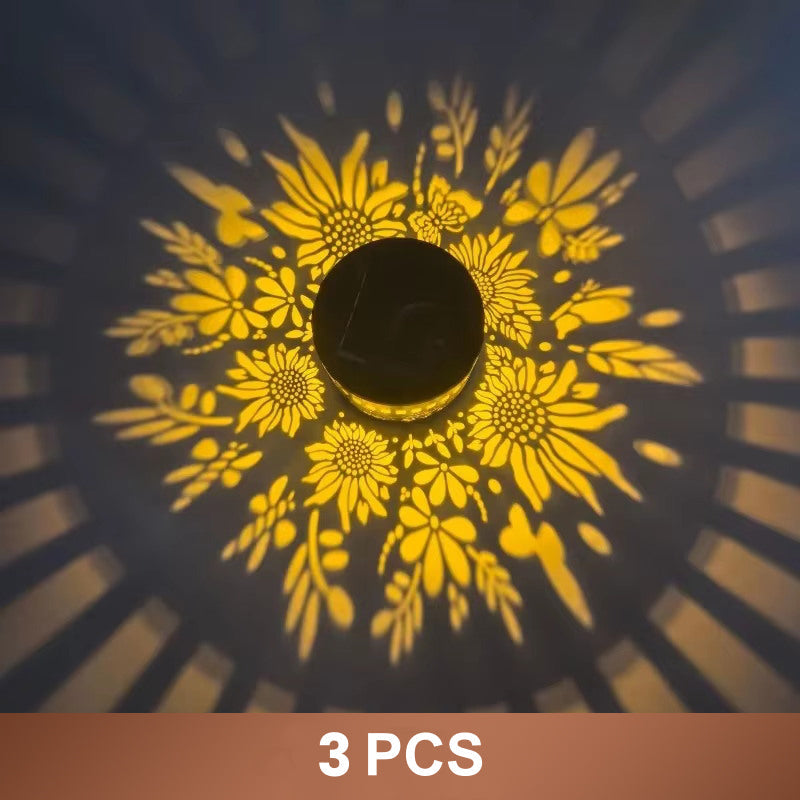 🌞✨ Solar-powered mandala projector lamp