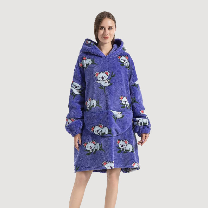 🧸 Paksu kylpytakki hupulla ja peitolla