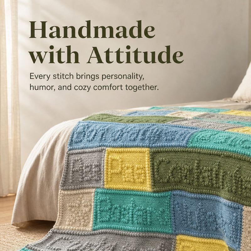 🔥Last Day 49% OFF - Handcrafted Funny Cussword blanket