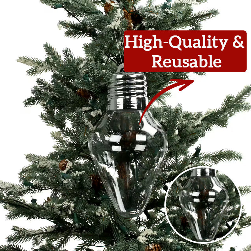 ✨Tee-se-itse-muovinen lamppukoristeinen lahjapurkki – Levitä joulumieltä tyylillä!