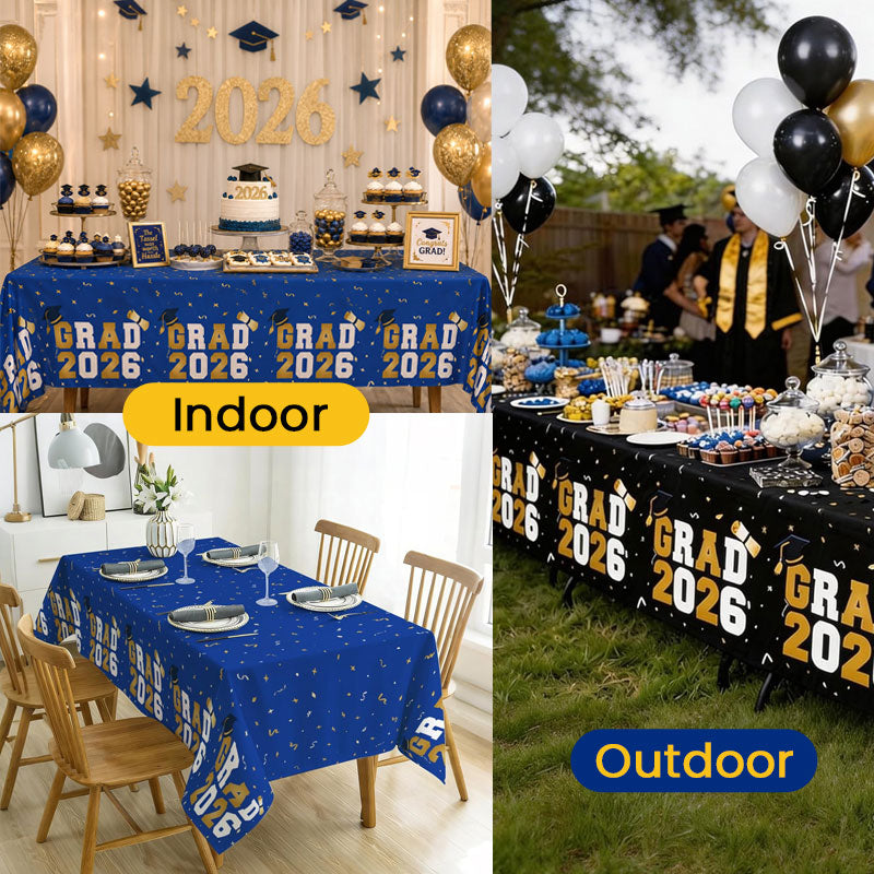 2026 Graduation Party Tablecloth Set – for Tables, Photos & Celebrations