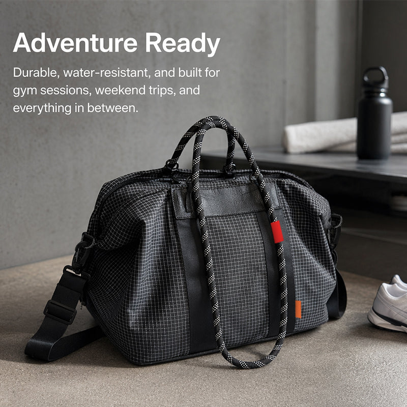 Mountain-Style Climbing Rope Nylon Grid Large Capacity Wet-Dry Separation Gym Bag Outdoor Waterproof Handbag Crossbody Travel Bag