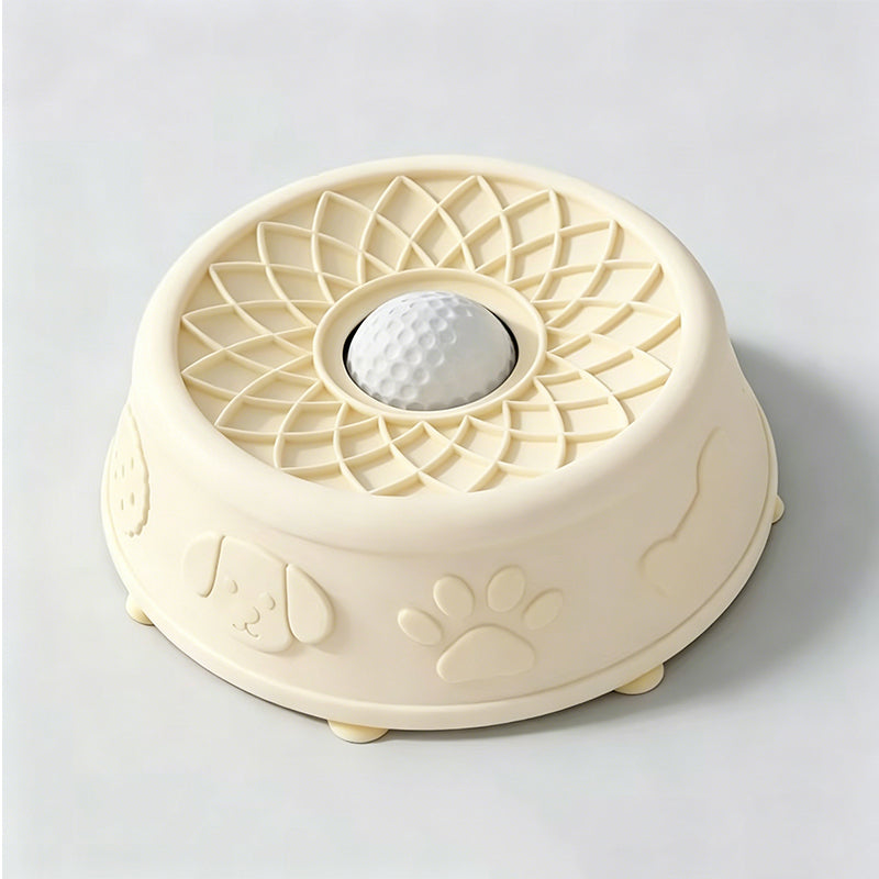 🐾🥣 Pet Yogurt Licking Bowl with Rolling Ball Design