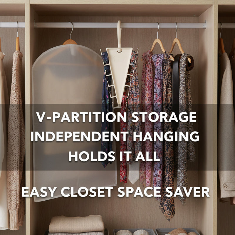 V-Shaped Double-Sided Closet Organizer Hanger