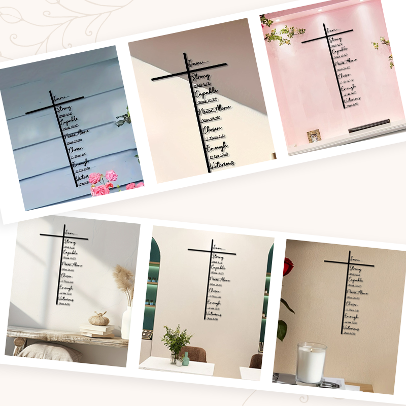 Metalliristi seinätaide Jeesus-krusifiksilla