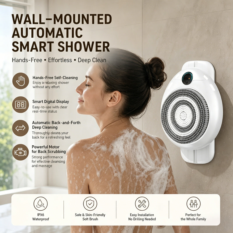 Wall-Mounted Automatic Bath Brush – Smart Electric Body Scrubber 🚿✨