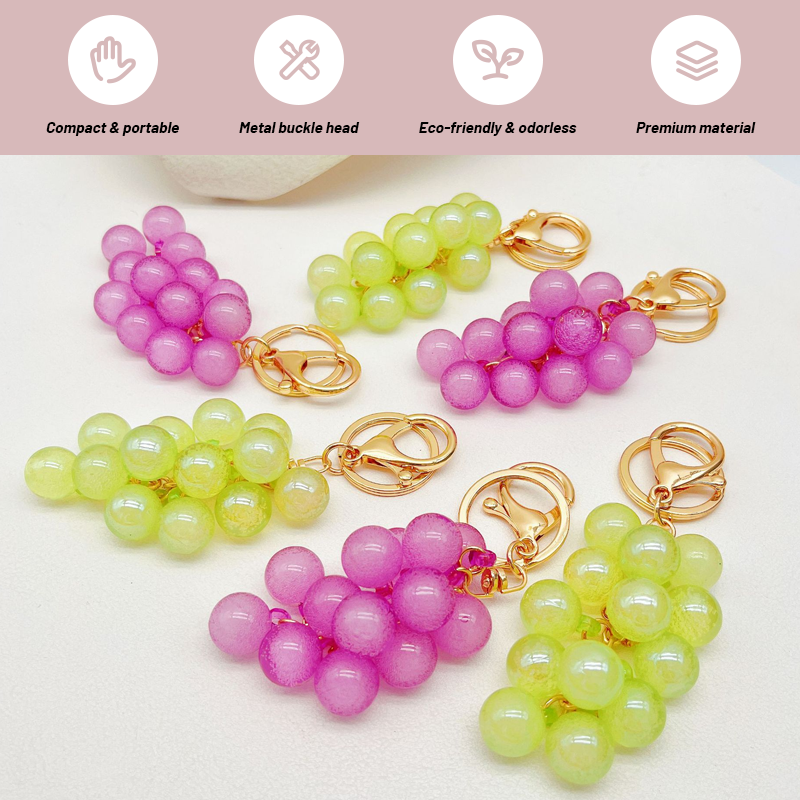 🍇 Suloinen luova kuplajelly-rypäleen avaimenperä