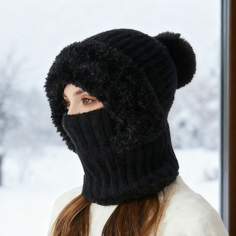 ❄️ 3-in-1 paksu pehmoinen talvipipo – lämmin, pehmeä ja ihastuttava! 🧣