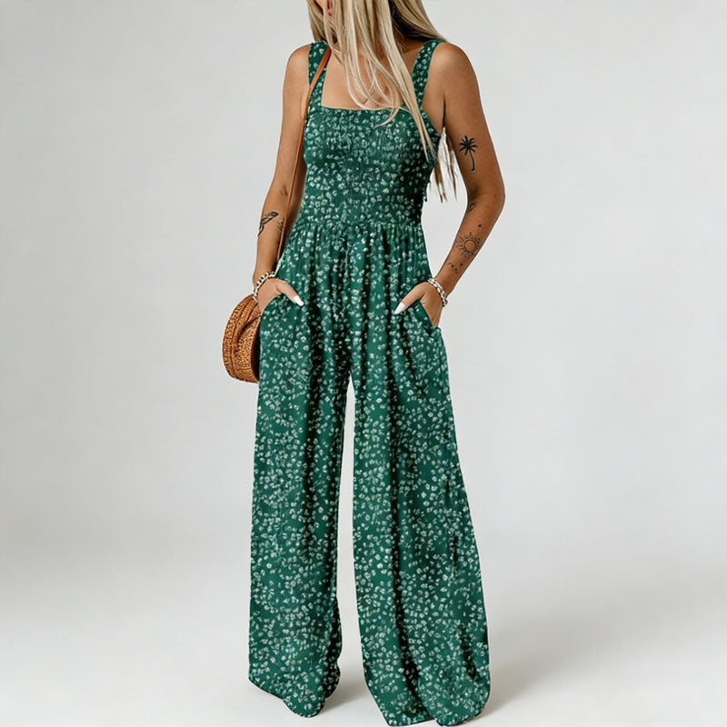 🏖️Women’s Casual Print Sleeveless Overalls Jumpsuits🌼